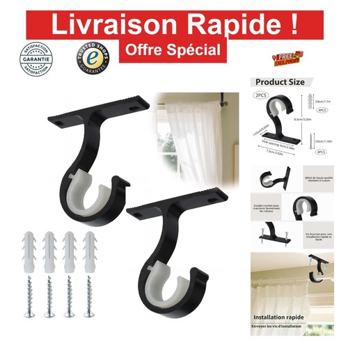 Supports tringle rideau - tringle, à