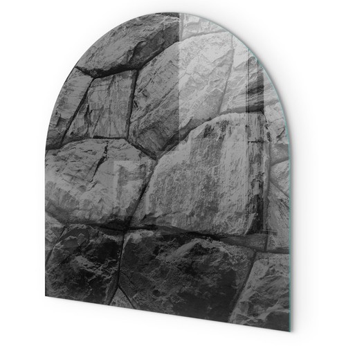 Sous plaque verre - verre, cheminée