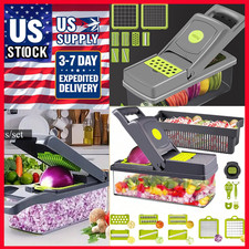 NEW 15 in1 Fruit Vegetable Slicer Cutter Food Onion Veggie Dicer Chopper Kitchen