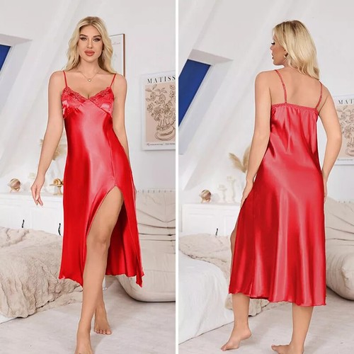 Chemise nuit nuisette rouge - chemise, de