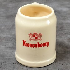 Vintage Kronenbourg Beer Mug Stein 0.5 Litre Stoneware Beer Mug Baudour Belgium
