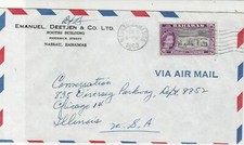 Bahamas 1963 Emanuel Deetjen & Co.Ltd Nassau Airmail to USA Stamps Cover Rf25379