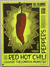 Red Hot Chili Peppers Concert Poster San Francisco 1989 F-87 The Fillmore