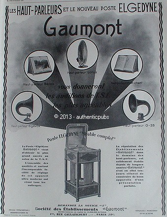 Publicite gaumont haut parleur - publicite,