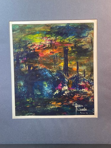 Huile sur papier - sur, /