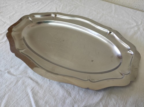 Plat service ovale inox - service,