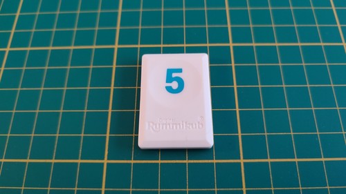 Tuile chiffre cinq bleu - 5,