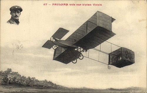 Paulhan vole sur biplan - , voisin