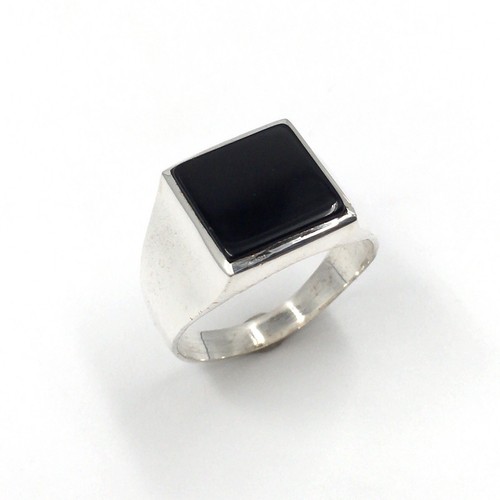 Bague argent 925 - argent, onyx