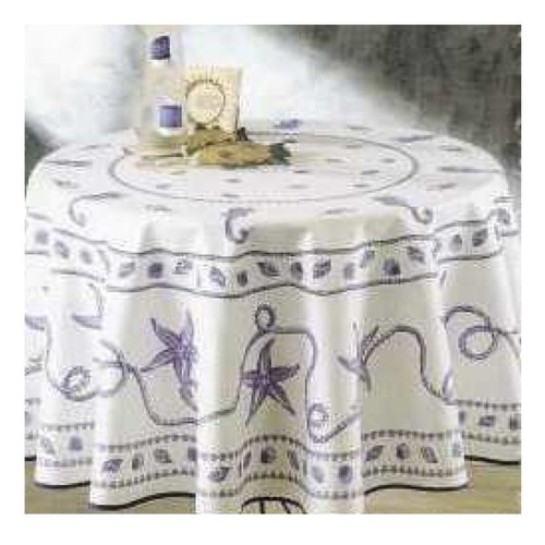 Nappe ronde 1m80 coquillage - nappe,