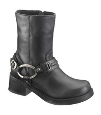 Harley Davidson Christa Black 8 Inch Harness Boots Shoes Women's 8.5