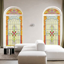 Église Vitrail Verre Stickers Givré Statique Salle Film Fenêtre Décor Intimité
