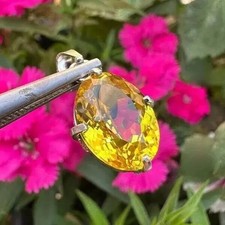 22 CT Naturel Jaune Saphir