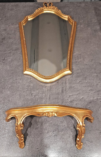 Miroir mural baroque dore x - baroque, 55