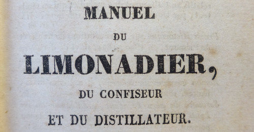 Manuel limonadier confiseur - manuel,