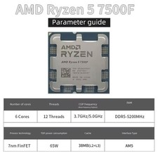 AMD Ryzen 5 7500F 5GHz 6C/12T
