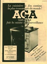 Publicité ancienne la cuisinière Aga nuit et jour 1937 issue de magazine
