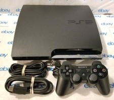 Sony PlayStation 3 PS3 Slim Console With Controller & Cords Tested & Working!