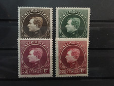 belgique 1929 cob 289 à 292