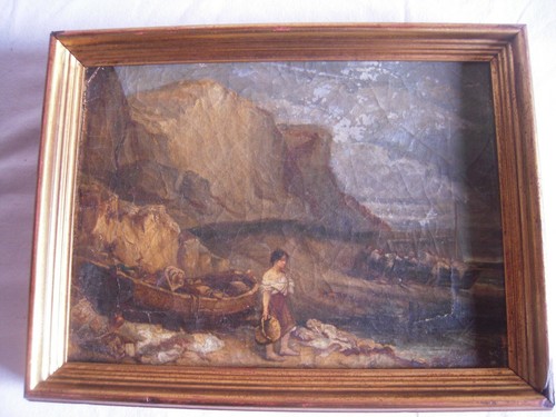 Huile sur toile ancienne - sur,