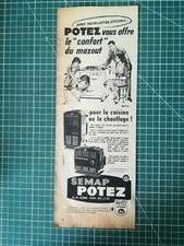 255 Advertising Antique 1950 Oil Heating Semap Potez