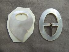 60s BELT BUCKLE, mother of pearl.