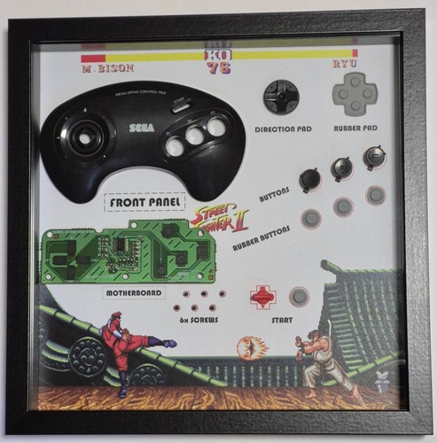 Shadowbox diorama manette - manette, sega