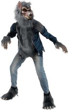 Spooktacular Creations Halloween Werewolf Costume Kids, Grey Haired Wolf Costume