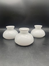 Beautiful set of 3 white opaline lampshades