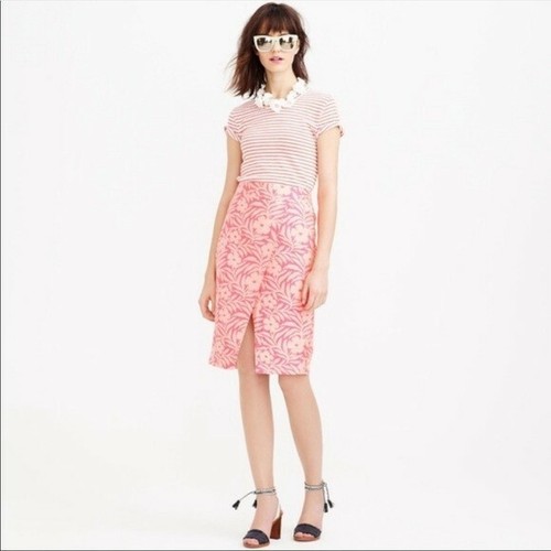 Crew pencil skirt - skirt, floral