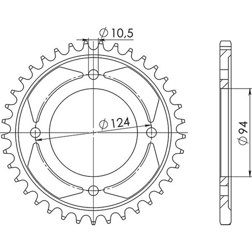 Couronne moto sgr acier - moto, en