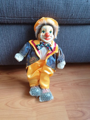 Poupée clown porcelaine - poupée,