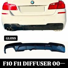 BMW 5 SERIES F10 F11 M SPORT REAR DIFFUSER SPLITTER TWIN GLOSS BLACK
