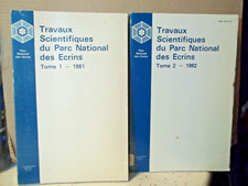 PNE. TRAVAUX SCIENTIFIQUES DU PARC NATIONAL DES ÉCRINS.  2 TOMES. Ans 1981/1982