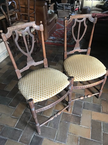 Paire chaises anciennes en - paire,