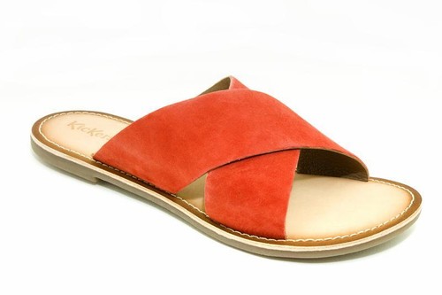 Kickers mules diaz orange daim - kickers,