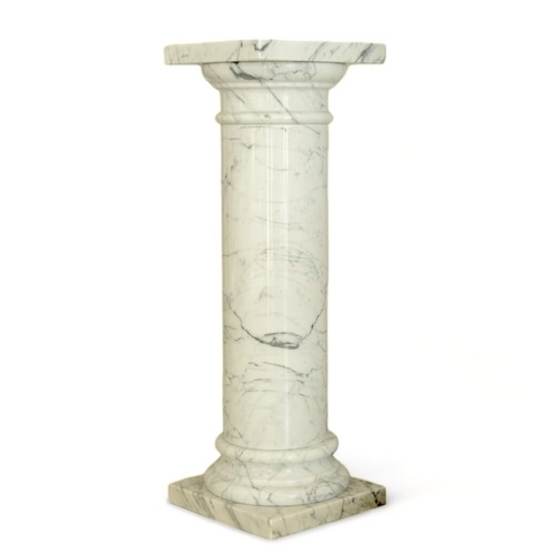 Colonne marbre blanc - blanc, de