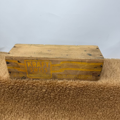 Vtg cheese box kraft - box,