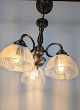 Lustre Art Déco à trois bras