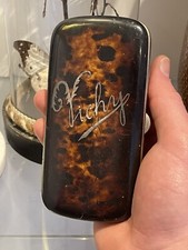 Étui & Cigare & Vichy & Argent Niellé & Soie & XIX