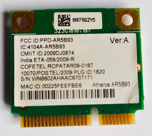 Carte wifi atheros pdd - wifi, pdd-ar5b93