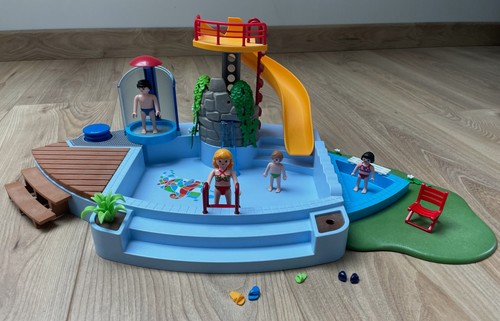 Picine avec toboggan playmobil - toboggan,