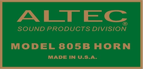 Altec lansing decal for 805b - for,