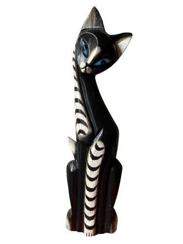 Ancienne statue chat - de, en