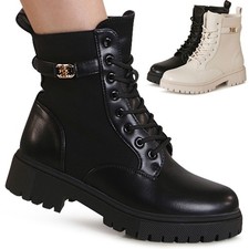 Bottes De Combat Biker Pour