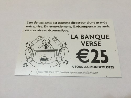 Carte monopoliste banque - monopoliste,