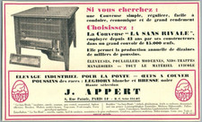 APPERT INCUBATOR PRODUCTION CHICKS BLACK BEZEL ADVERTISING 1920 AD INCUBATOR