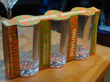 Lot of 3 Large Durobor Bowling Lenses H= 14cm Vintage 1980s - New Pack!