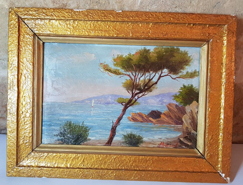 Peinture sur bois signés avec - bois,