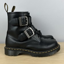 Dr. Doc Martens Women’s Size 6.0 1460 Classic Pull Up Buckle Black Leather Boots